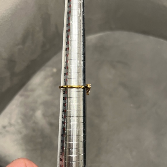 Heart Shaped CZ Gold Tone Ring, Size 10 - Picture 6 of 8